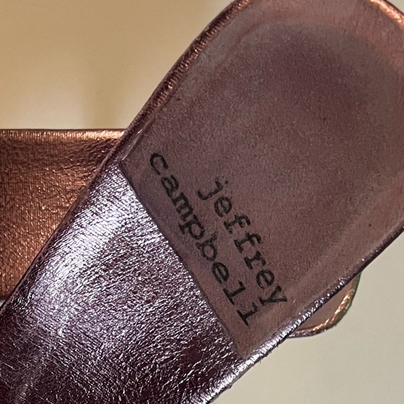 Vintage 90s Jeffrey Campbell Pink Suede Sz 7 Open Toe Mules Slip On - Picture 10 of 10